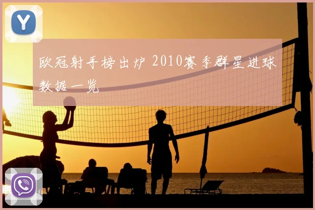 欧冠射手榜出炉 2010赛季群星进球数据一览